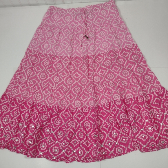 Liz Claiborne Pink and White A-Line Skirt Size (S) - Picture 7 of 14